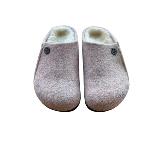 Birkenstock Girls Soft Pink Zermatt Shearling Wool Felt Slip On Clogs Size 31 13 - Picture 12 of 16